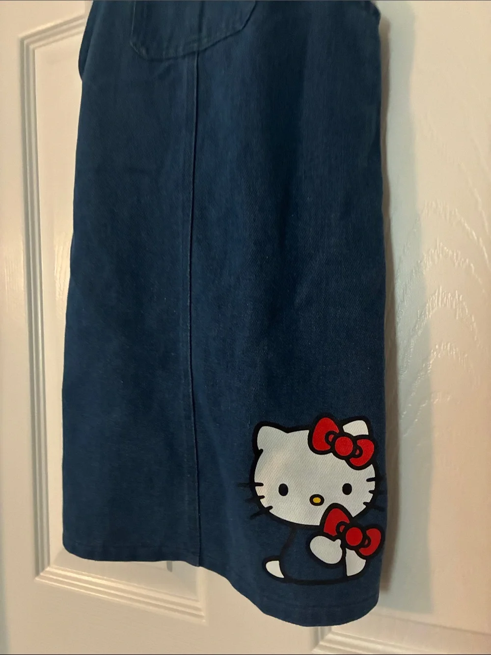 Hello Kitty Sanrio Adjustable Jumper Denim Dress & Shirt, 2 piece set! Size: 10